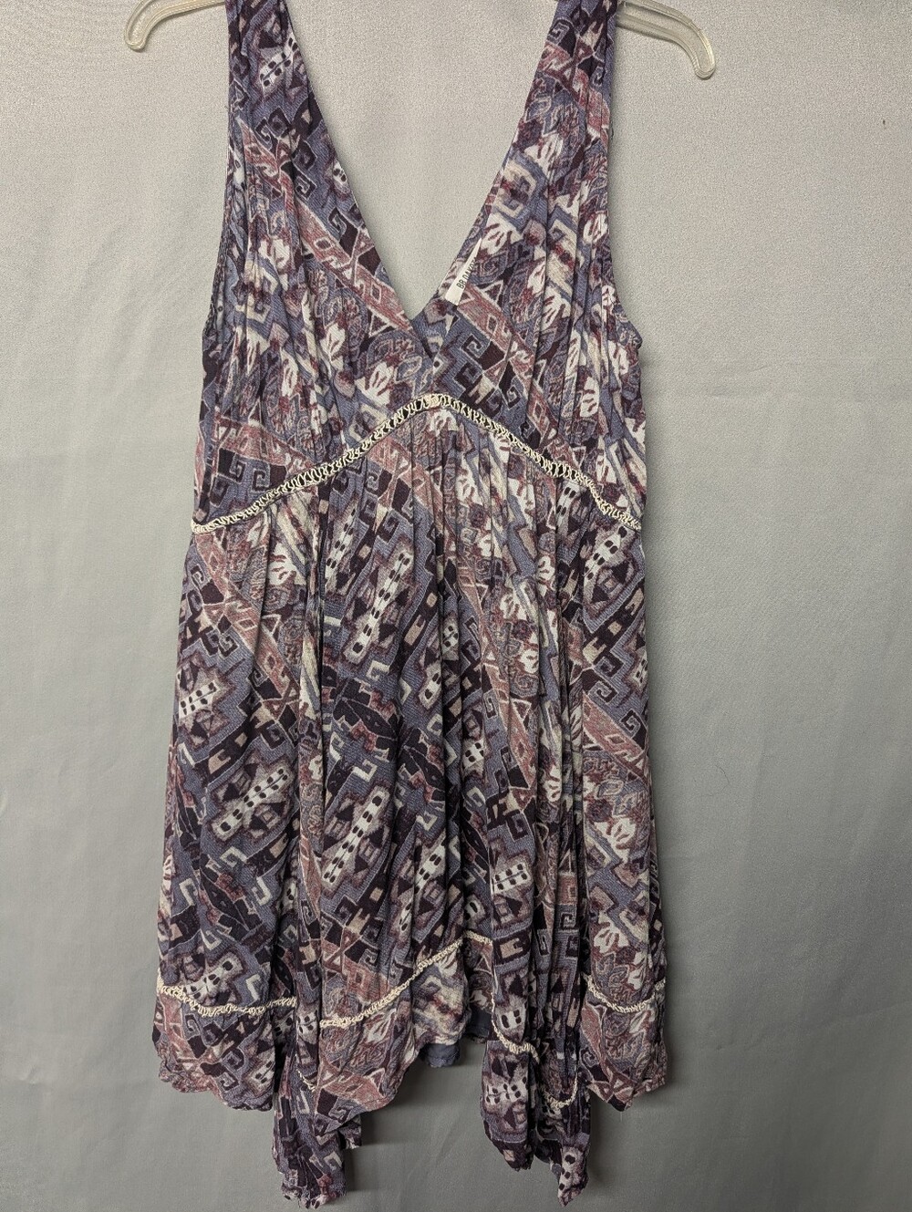 BB Dakota Purple and Pink Aztec Print High-Low Dress Size Medium